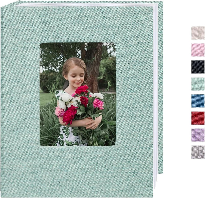 Cherrich Small Photo Album 4x6 100 Pockets Linen Cover Picture Book Holds 4x6 Photos for Wedding, Baby, Family, Graduation - Image 1